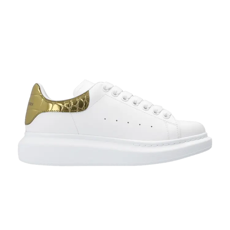 Кроссовки Alexander McQueen Alexander McQueen Wmns Oversized Sneaker 'Gold Crocodile', белый