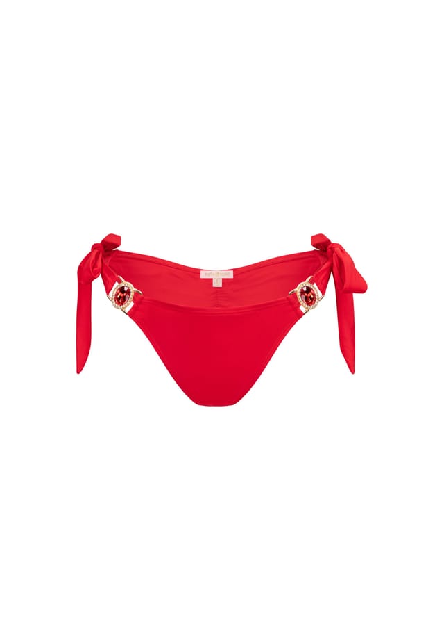 

Плавки бикини Amour с отделкой из сверкающих камней Moda Minx, красный