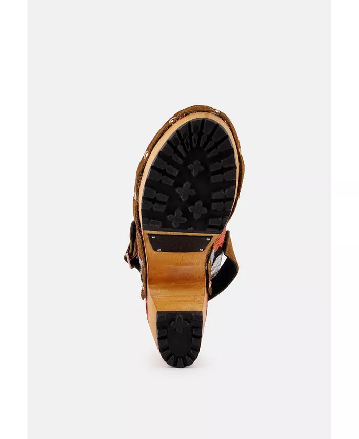 Женские гобеленовые сабо ручной работы MURAL Rag & Co — фото 2