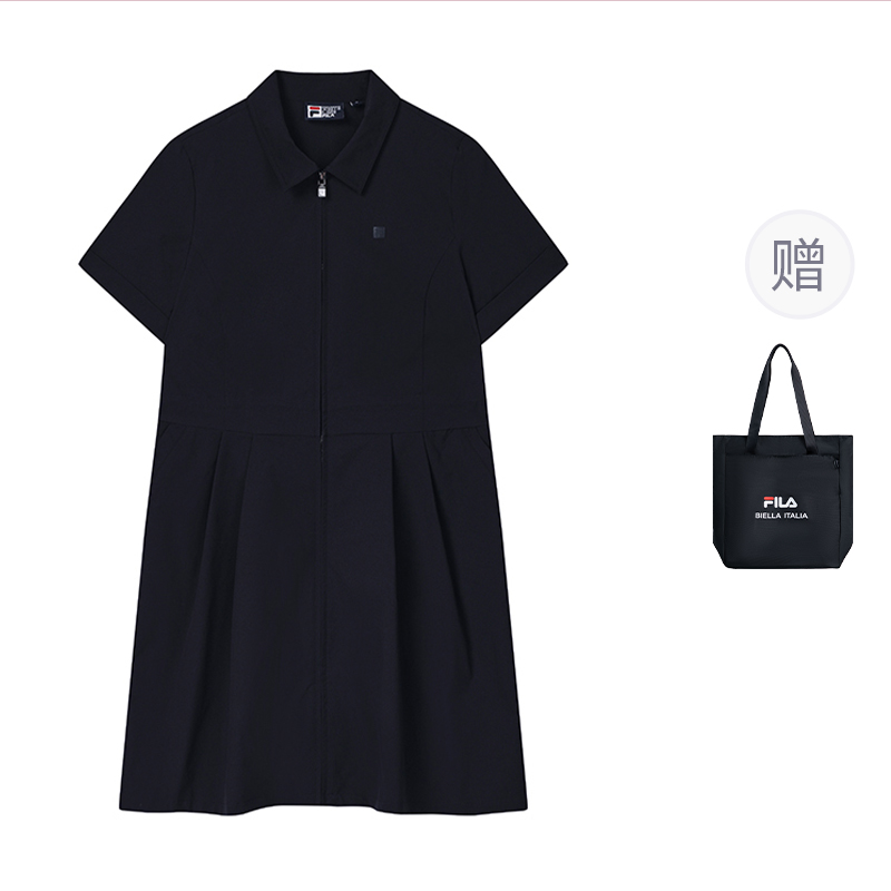 

FILA Белое женское платье с короткими рукавами