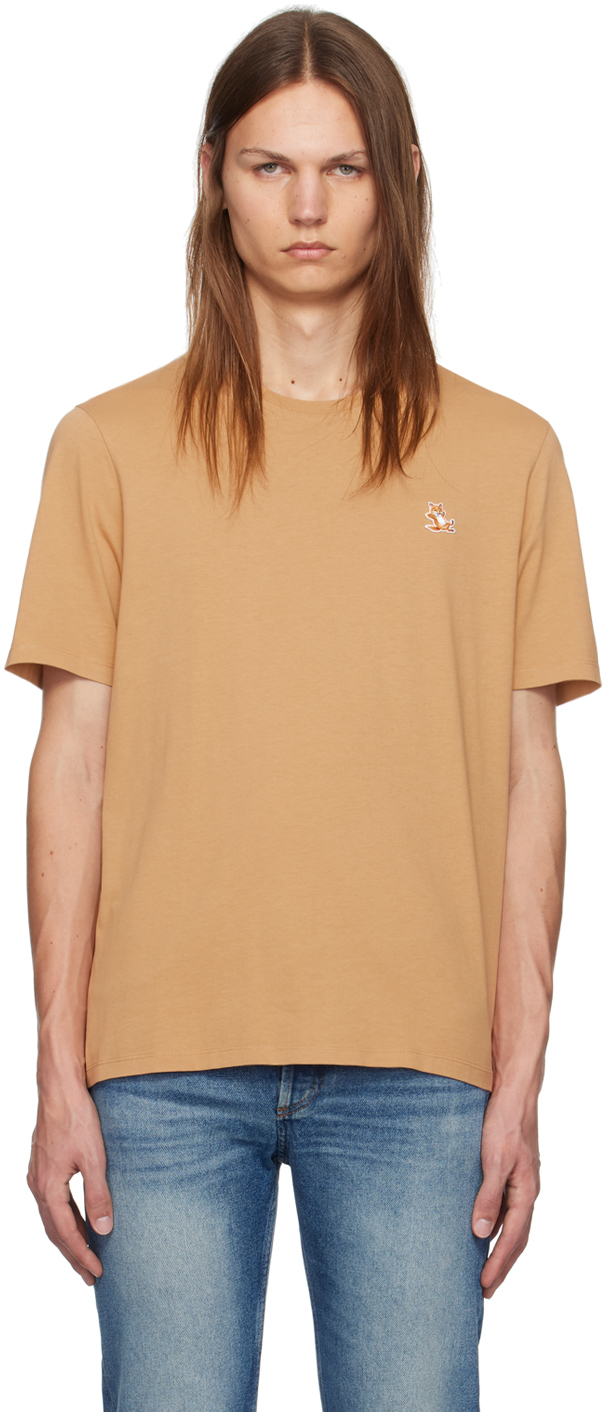 

Футболка с желтой нашивкой Chillax Fox, обычная Maison Kitsune