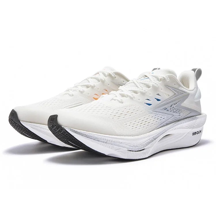 361° Flame 3 ET Cushioning Abrasion Resistant Slip Resistant низкие кроссовки для бега Unisex Silver White — фото 4