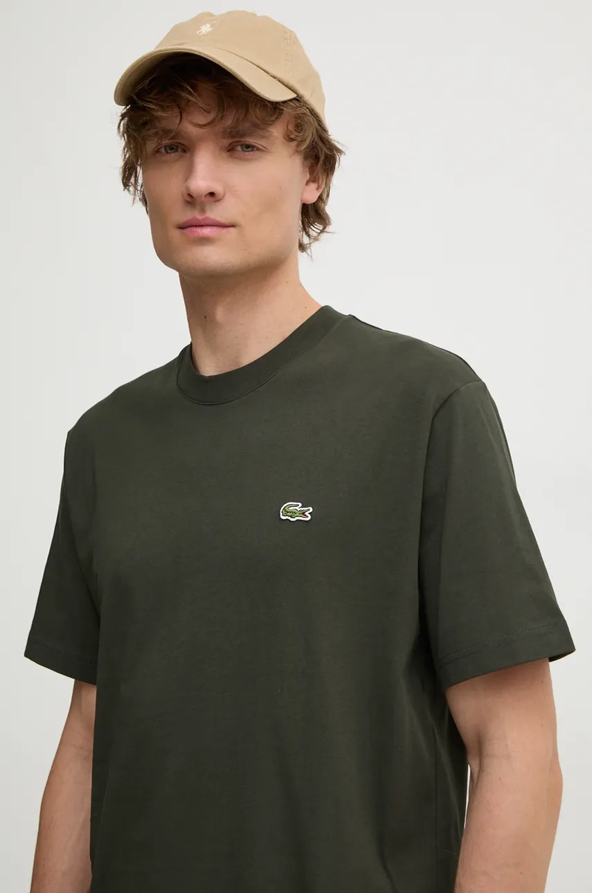 

Хлопковая футболка Lacoste, зеленый