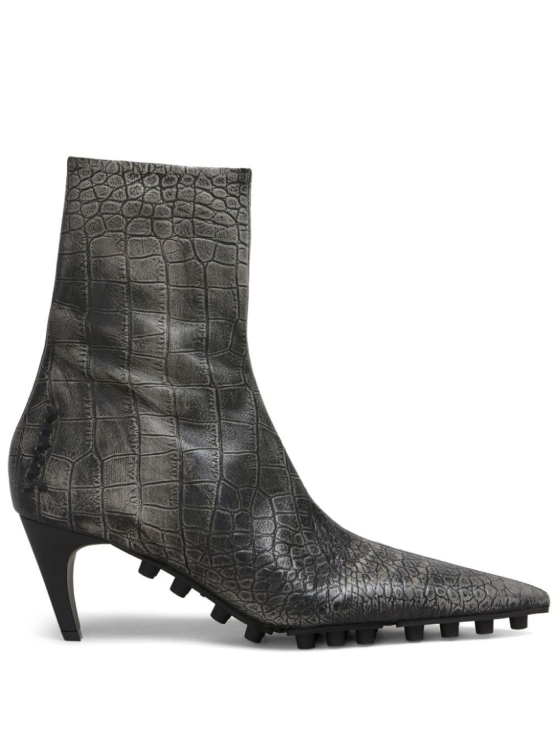 

Ботинки Marni Spike из кожи с эффектом крокодила, черный