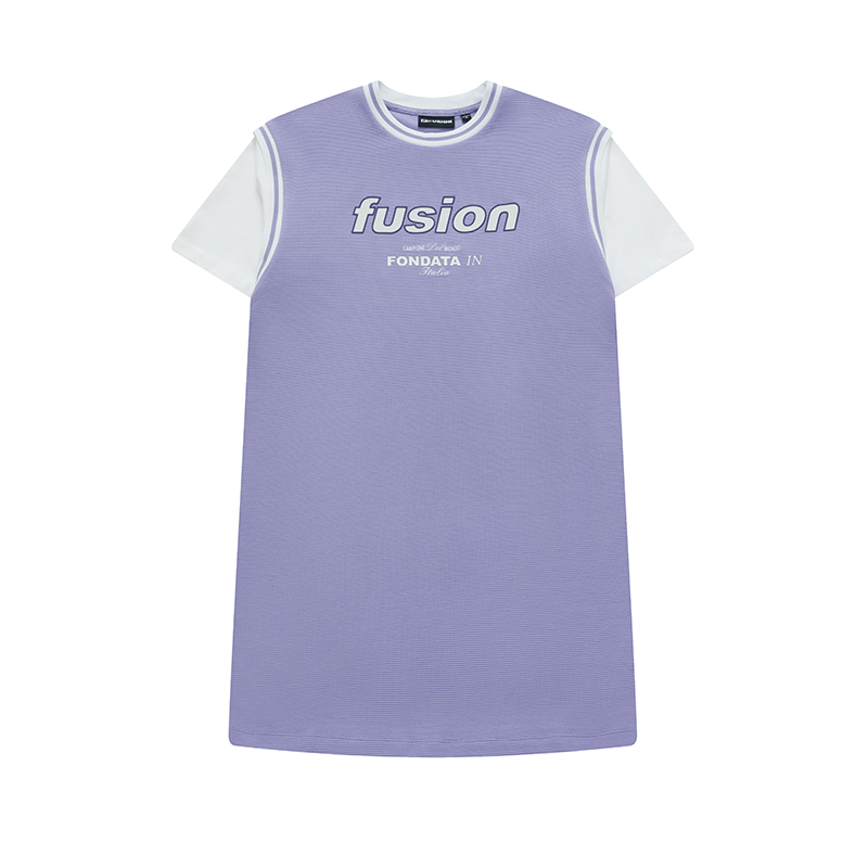 

FILA FUSION SS24 Женское платье с короткими рукавами, светло-фиолетовое