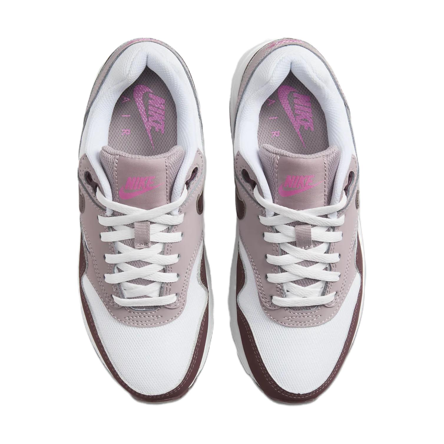 Nike Air Max 1 Low Детские Повседневные Кроссовки Белый Фиолетовый — фото 3