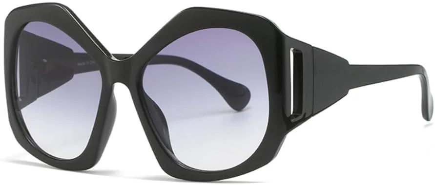 

Модные розовые солнцезащитные очки большого размера для женщин, винтажные панк-очки в крупной оправе, защита от ультрафиолета UV400, 2027 год MTZJH, Black