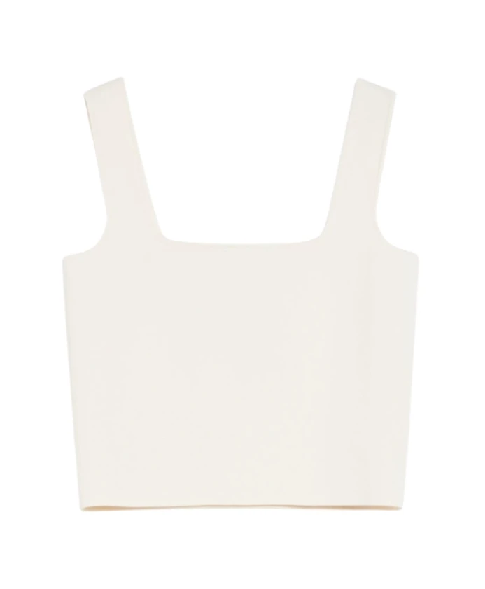 

Жаккардовый топ с квадратным вырезом Max Mara, белый