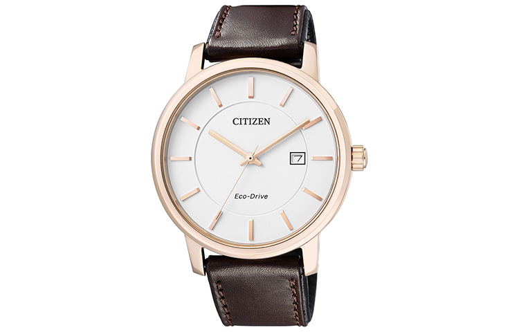 

CITIZEN Часы Ecology Drive Collection Solar Quartz Movement Cow Leather Strap Watch Men's Watch White Dial, Brown