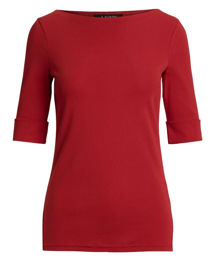 

Топ с вырезом-лодочкой Rotes Judy Ralph Lauren, красный