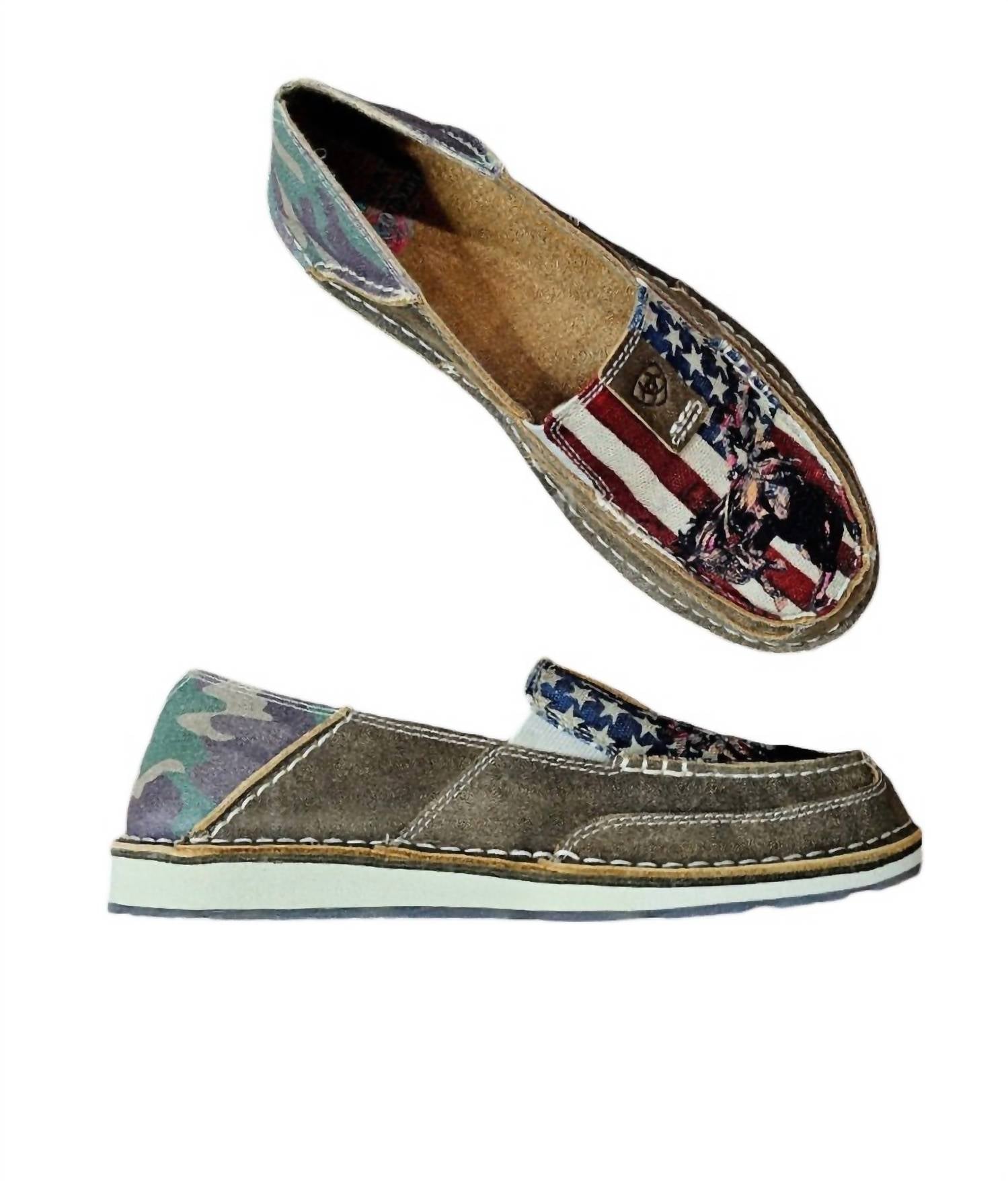Женские туфли Cruiser American Cowboy Slip On в коричневом цвете ARIAT — фото 2