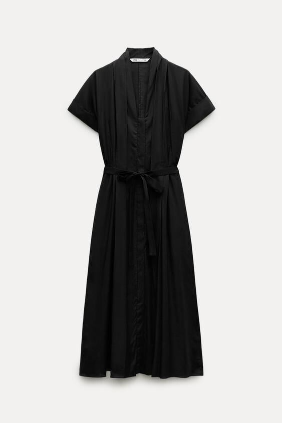 

Платье-рубашка Zara Zw Collection, черный