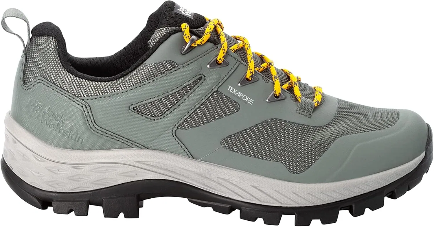 Мужские прогулочные туфли Jack Wolfskin Rebellion Guide Texapore Low M, Gecko Green — фото 2