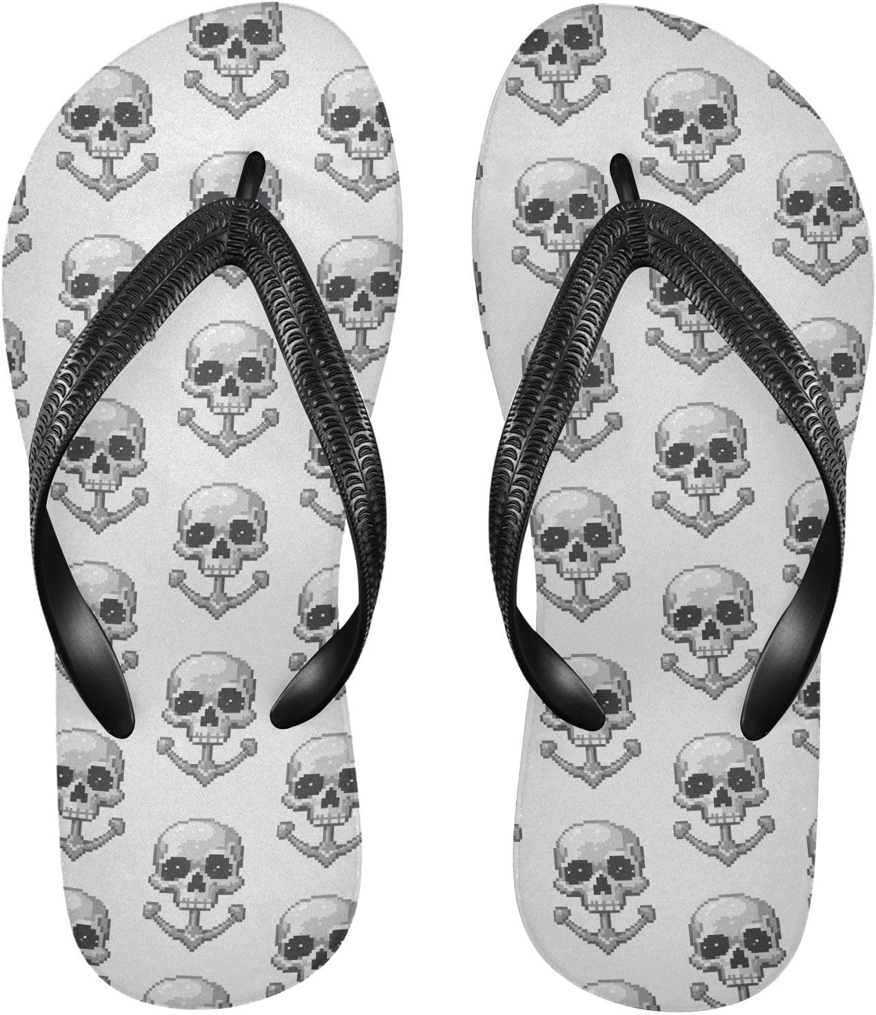 

Пляжные летние повседневные сандалии Skull Anchor Flip Flop для женщин и мужчин, шлепанцы для душа 2301753 Kfbe