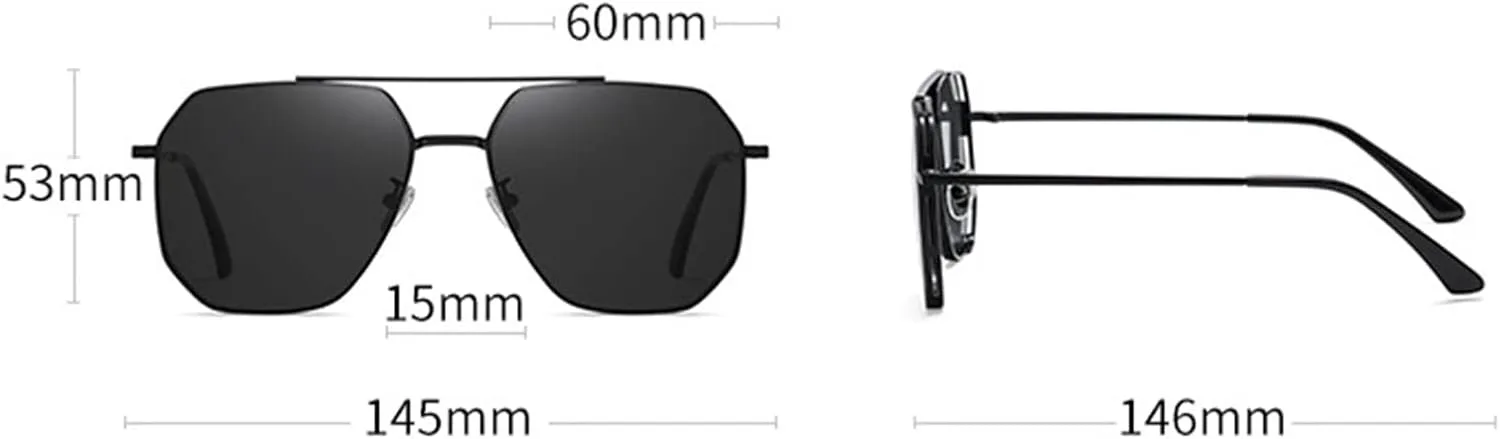 

Поляризованные солнцезащитные очки 2026 года для мужчин и женщин, модные, для отдыха на природе, отпуска и вождения (Цвет: E, Размер: Средний) MTZJH, One Color