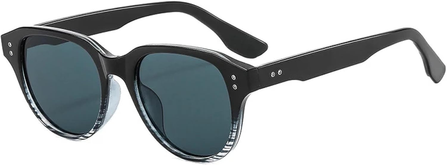 

Солнцезащитные очки с защитой UV400 | Круглая овальная оправа, линзы конфетного цвета | Для женщин и мужчин, для занятий спортом на открытом воздухе и вождения DSVIGF, Blacktrans Grey