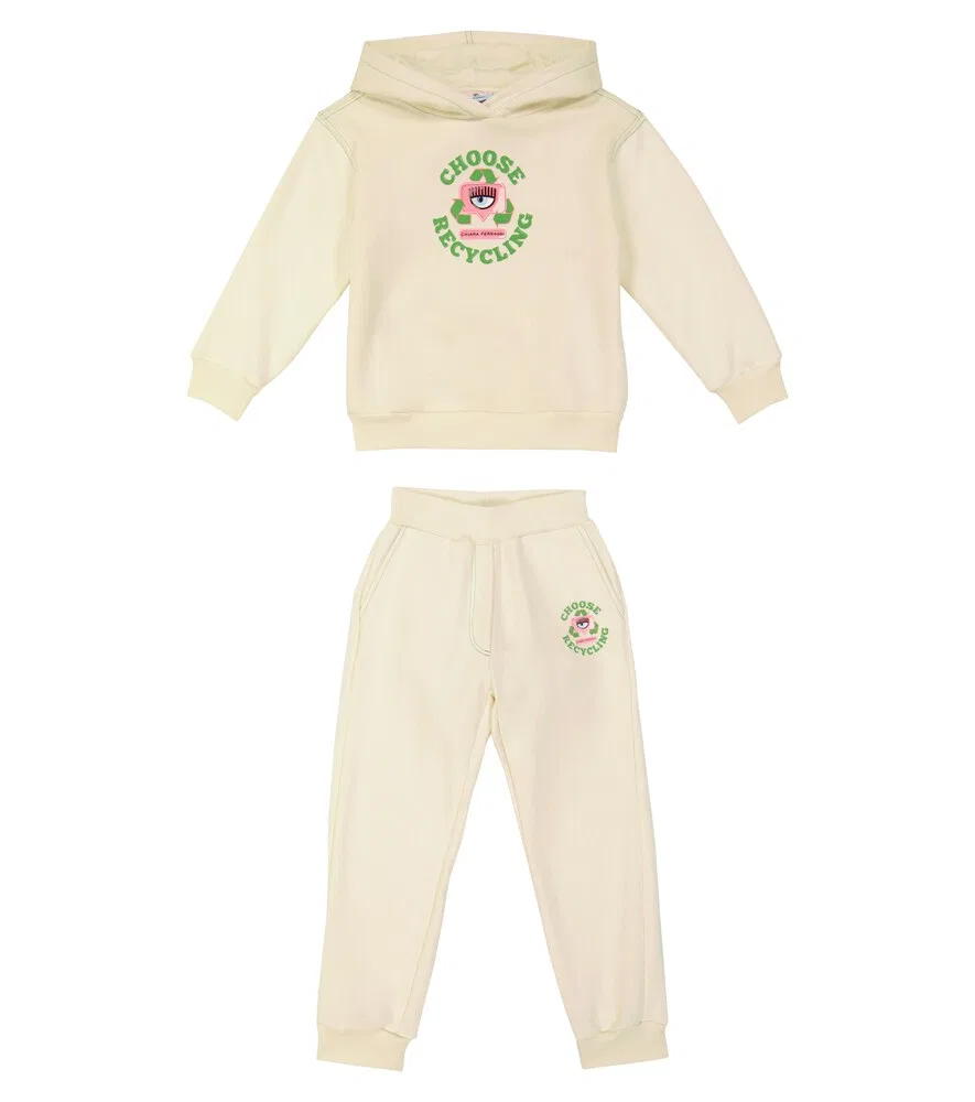Monnalisa X Chiara Ferragni Choose Recycling cotton tracksuit