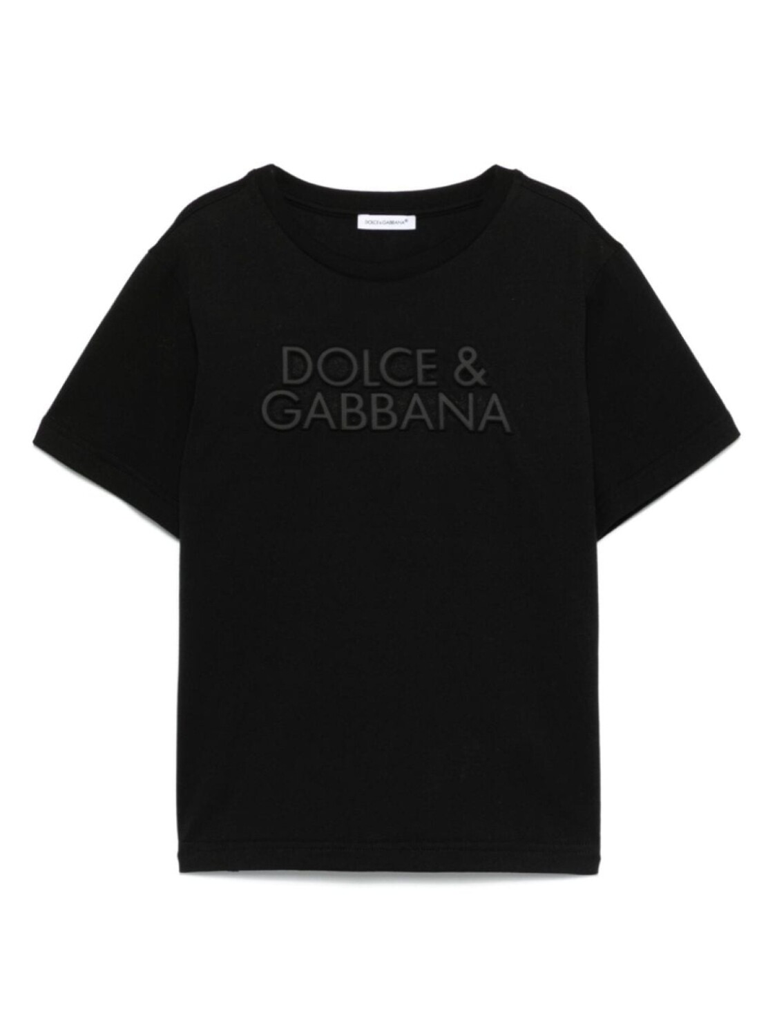 

Футболка с тисненым логотипом Dolce & Gabbana Kids, черный