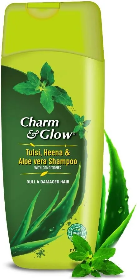 Шампунь CHARM & GLOW Tulsi, Heena и Aloe Vera (1050 мл)