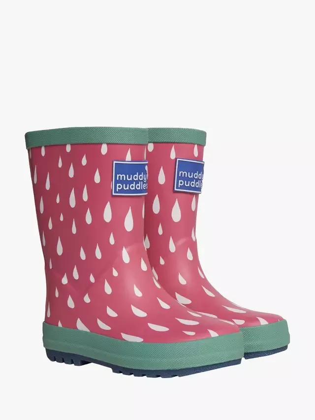Детские резиновые сапоги до щиколотки, розовые Muddy Puddles