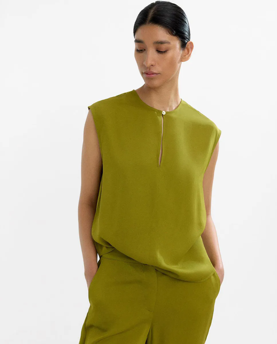 

Женский топ без рукавов однотонный Parfois, зеленый