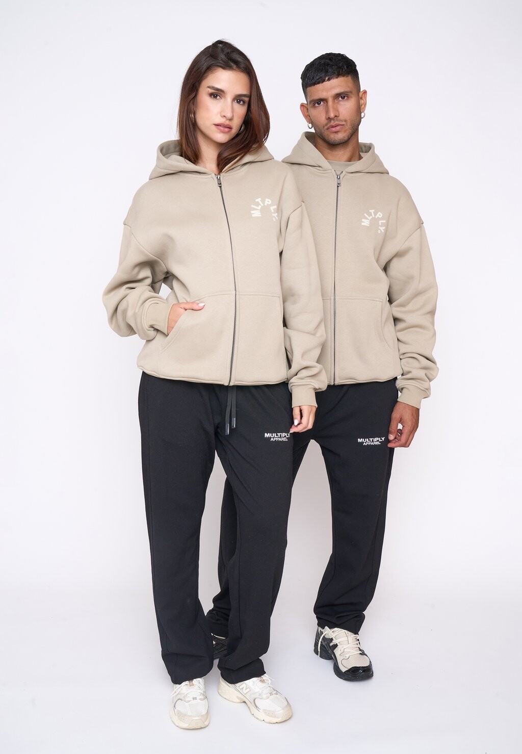 

Толстовка на молнии Multiply Apparel, бежевый