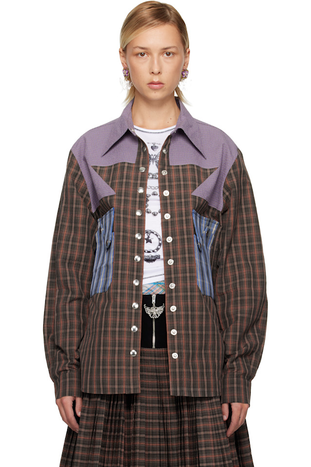 

Chopova Lowena Коричнево-Фиолетовая рубашка вега