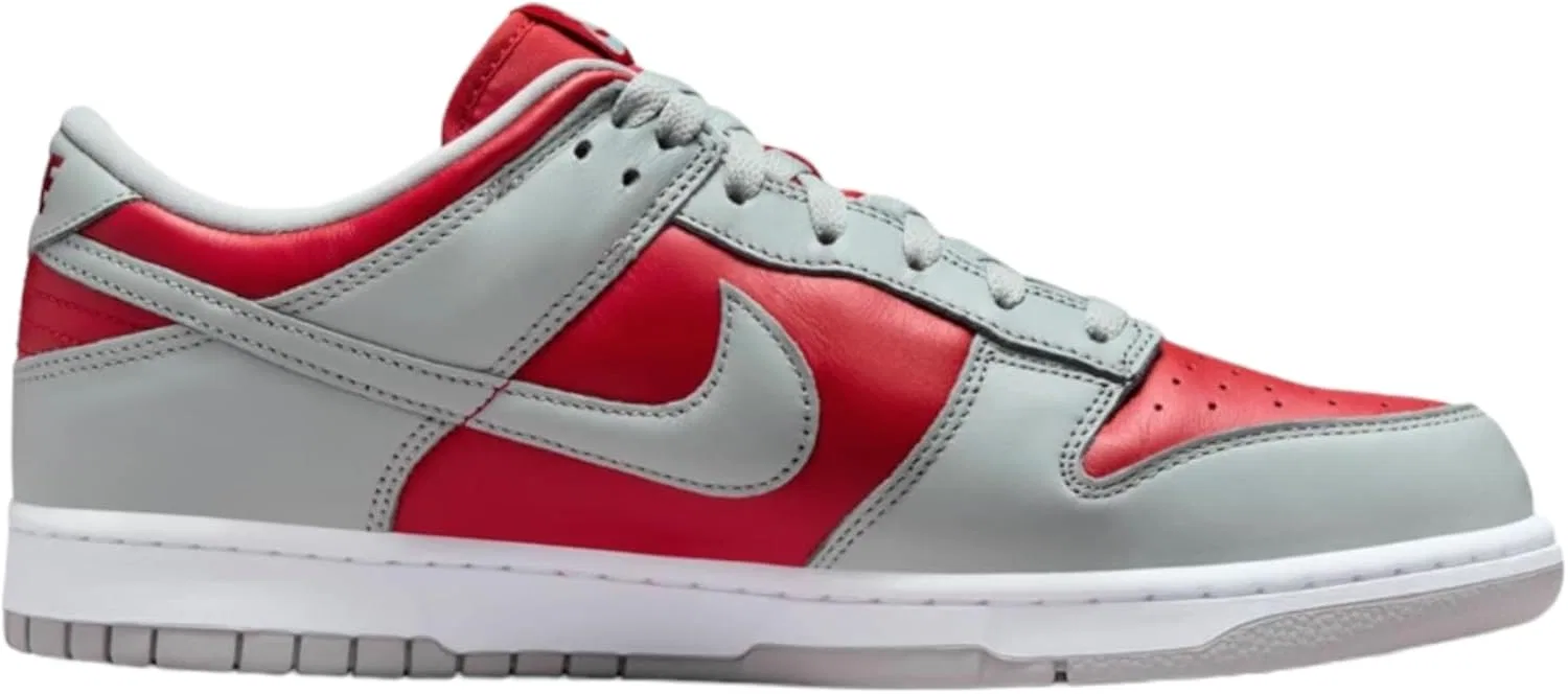 Кроссовки Nike Dunk Low, мужские, цвет Varsity Red Silver White — фото 2