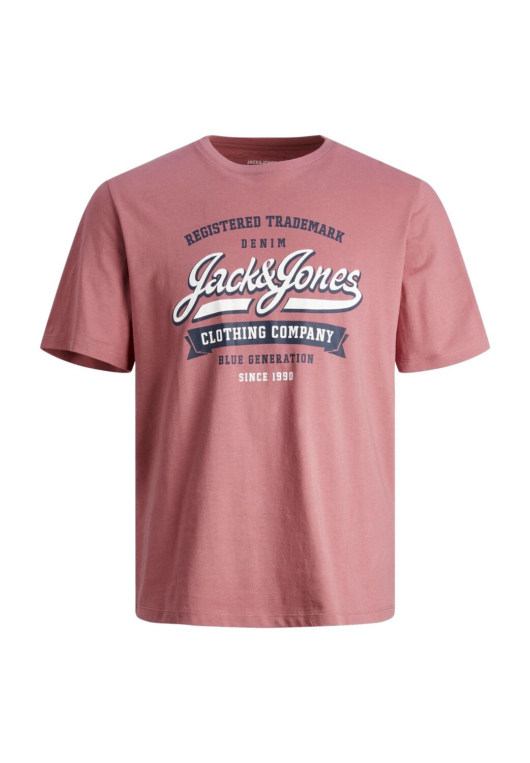 

Футболка мужская с круглым вырезом, мотив Jack & Jones, цвет Mesa Rose