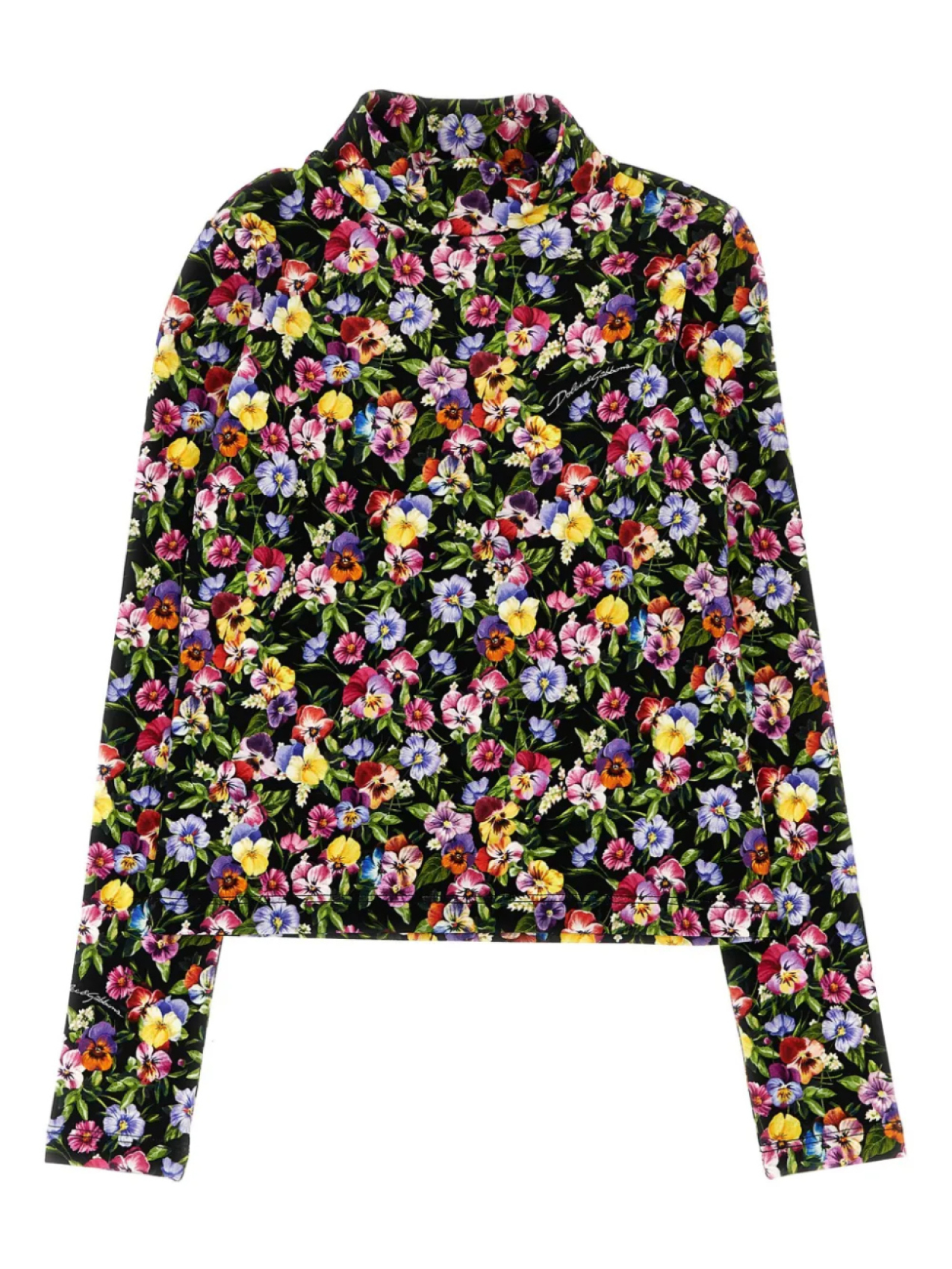 

Dolce & Gabbana Kids топ с цветочным принтом, черный