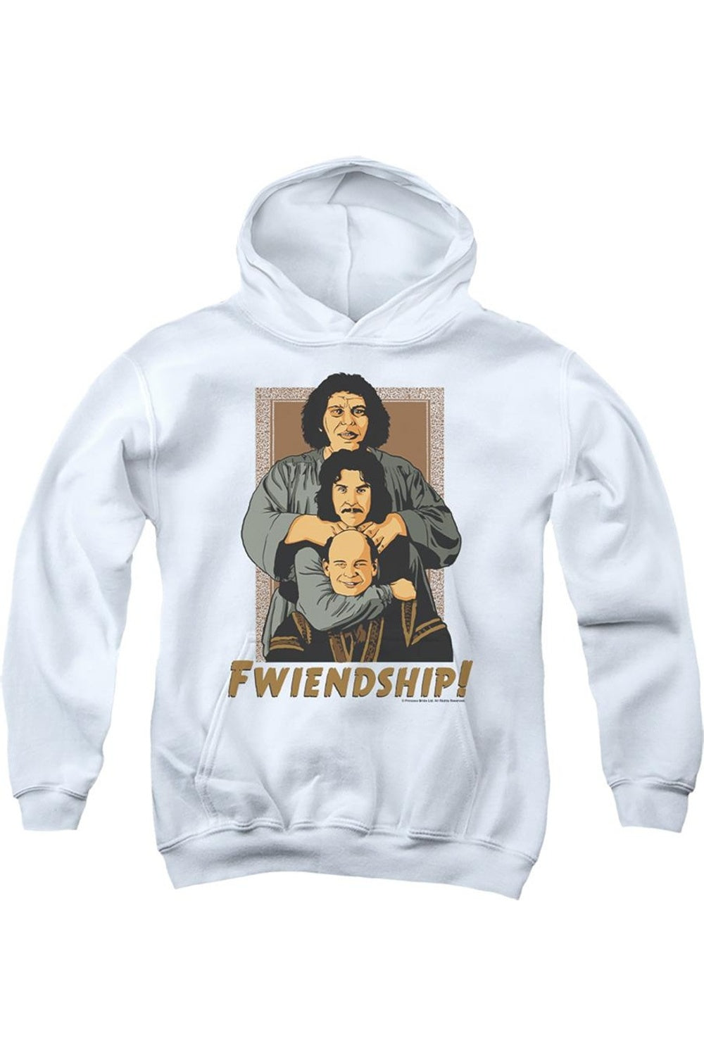 

Детская толстовка с капюшоном Princess Bride Fwiendship Gildan, белый