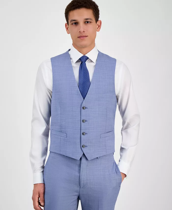 

Мужской жилет из смесовой шерсти с бесконечной растяжимостью Slim-Fit Calvin Klein, серый