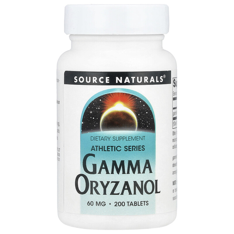 

Source Naturals, Athletic Series, гамма-оризанол, 60 мг, 200 таблеток