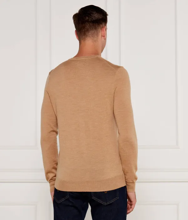 Шерстяной свитер Slim fit Polo Ralph Lauren, бежевый — фото 3