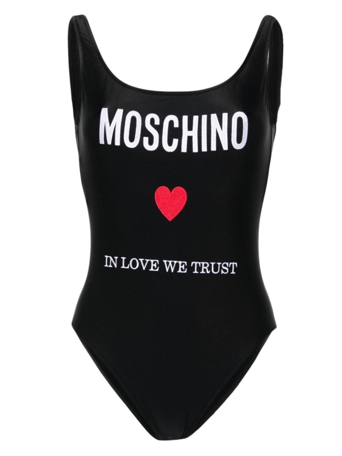 

Moschino купальник с вышитым логотипом и открытой спиной, черный
