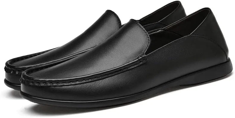 Лоферы кожаные Men's Loafers, черный PUGHGAETZF — фото 4