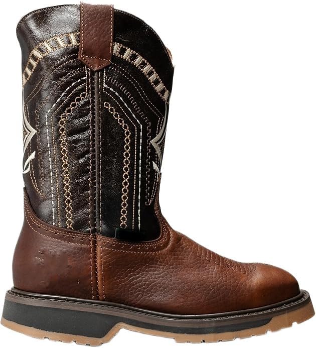 

Мужские ботинки Silver Bull из настоящей премиальной кожи FlexTech, квадратный носок, стальная стойка, на подъеме, водо- и маслостойкие, противоскользящие - коричневые Generic