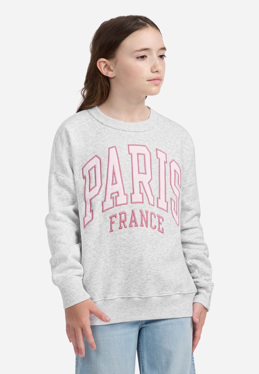

Толстовка Abercrombie & Fitch I HEART PARIS CREW, Light Grey Heather/Light Grey