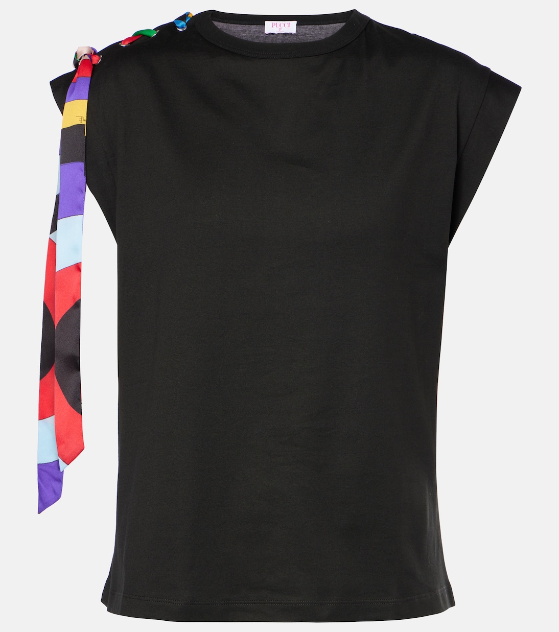 

Хлопковая футболка Iride из джерси Pucci, черный