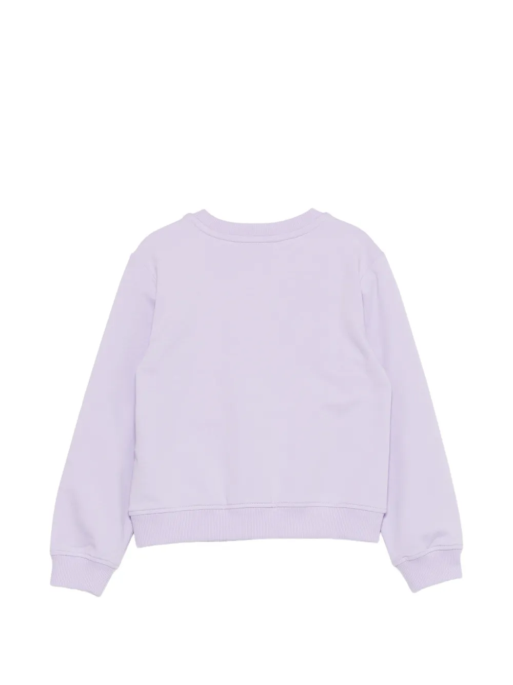 Свитшот с цветочным рисунком и мишкой Moschino Kids, фиолетовый — фото 2