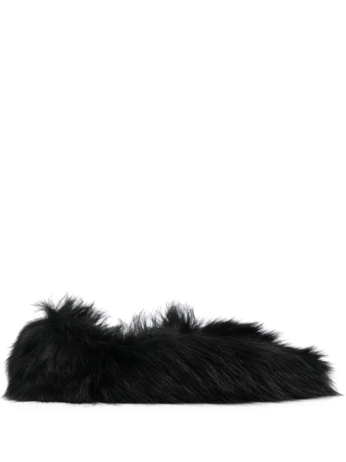 Jil Sander балетки с искусственным мехом, черный