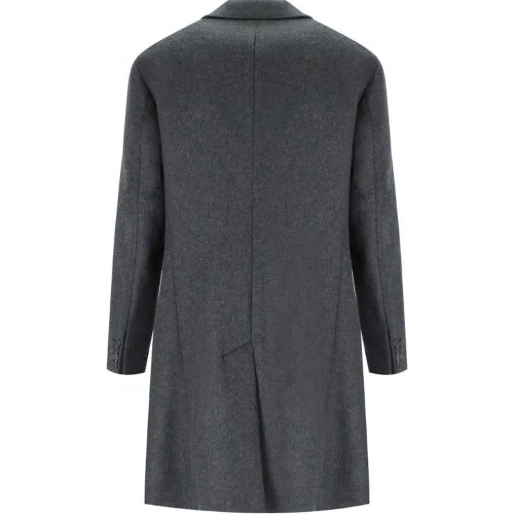 Однобортное пальто с длинным рукавом EMPORIO ARMANI, темно-серый — фото 4