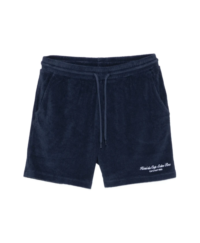 

Синие спортивные шорты на шнуровке с логотипом. Sporty & Rich, синий