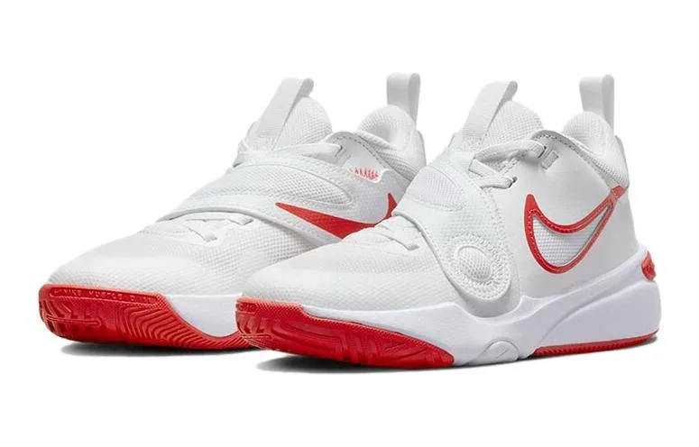 Nike Team Hustle D 11 Summit White Track Red GS — фото 4