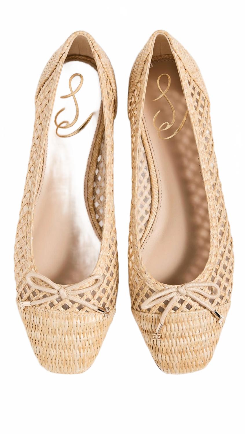 Женские балетки May Raffi с плетением корзинка в темно-натуральном цвете Sam Edelman — фото 4