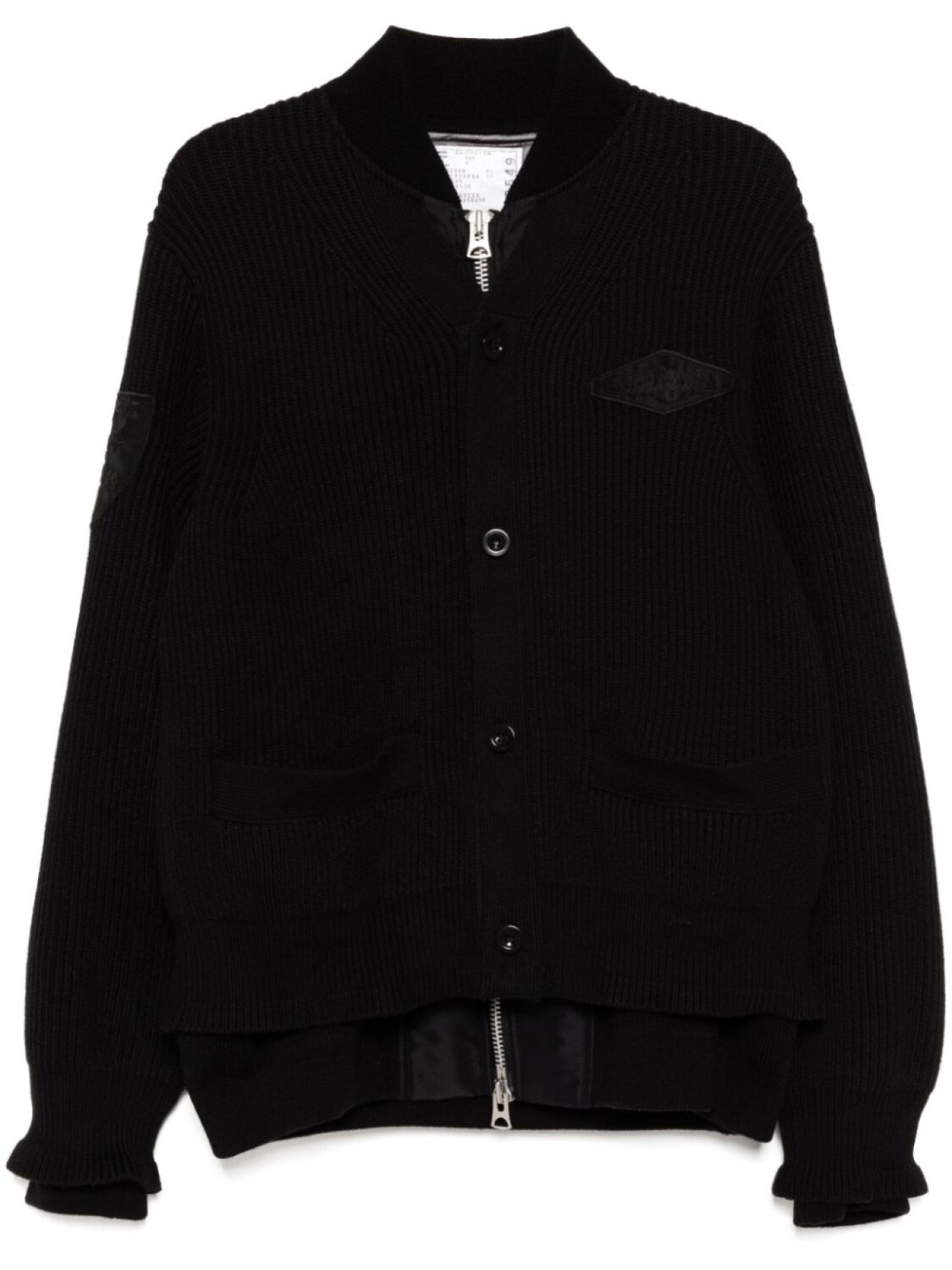 

Многослойный кардиган Sacai, черный