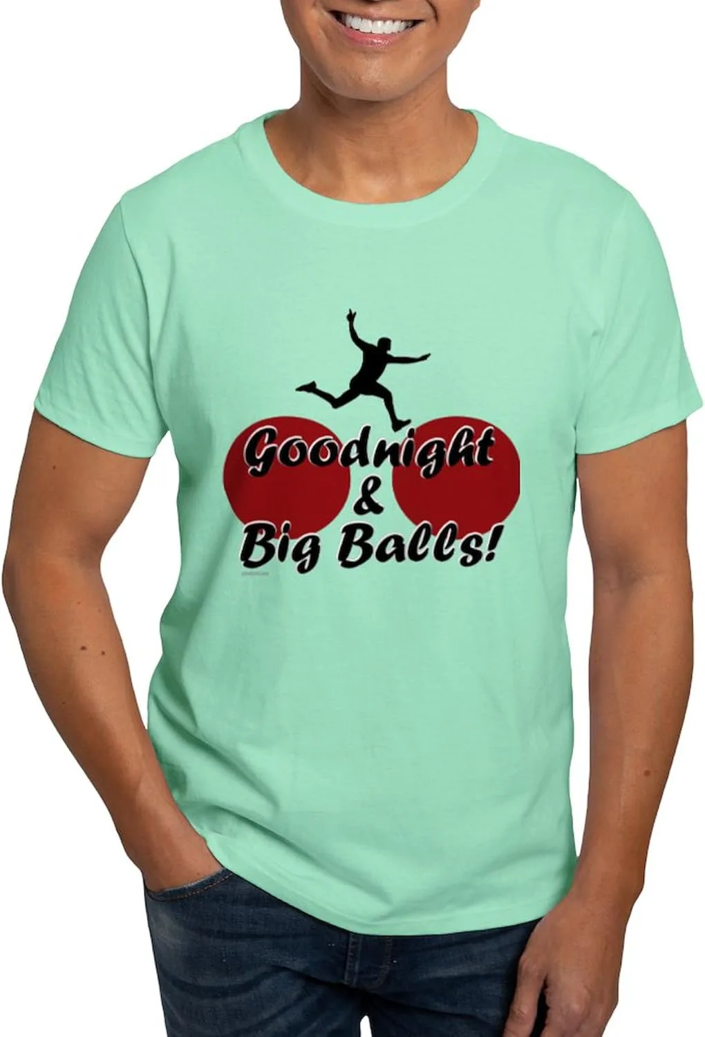 

Футболка мужская Wipeout Goodnight and Big B Dark T Shirt, 100% Cotton, Classic Graphic White CafePress