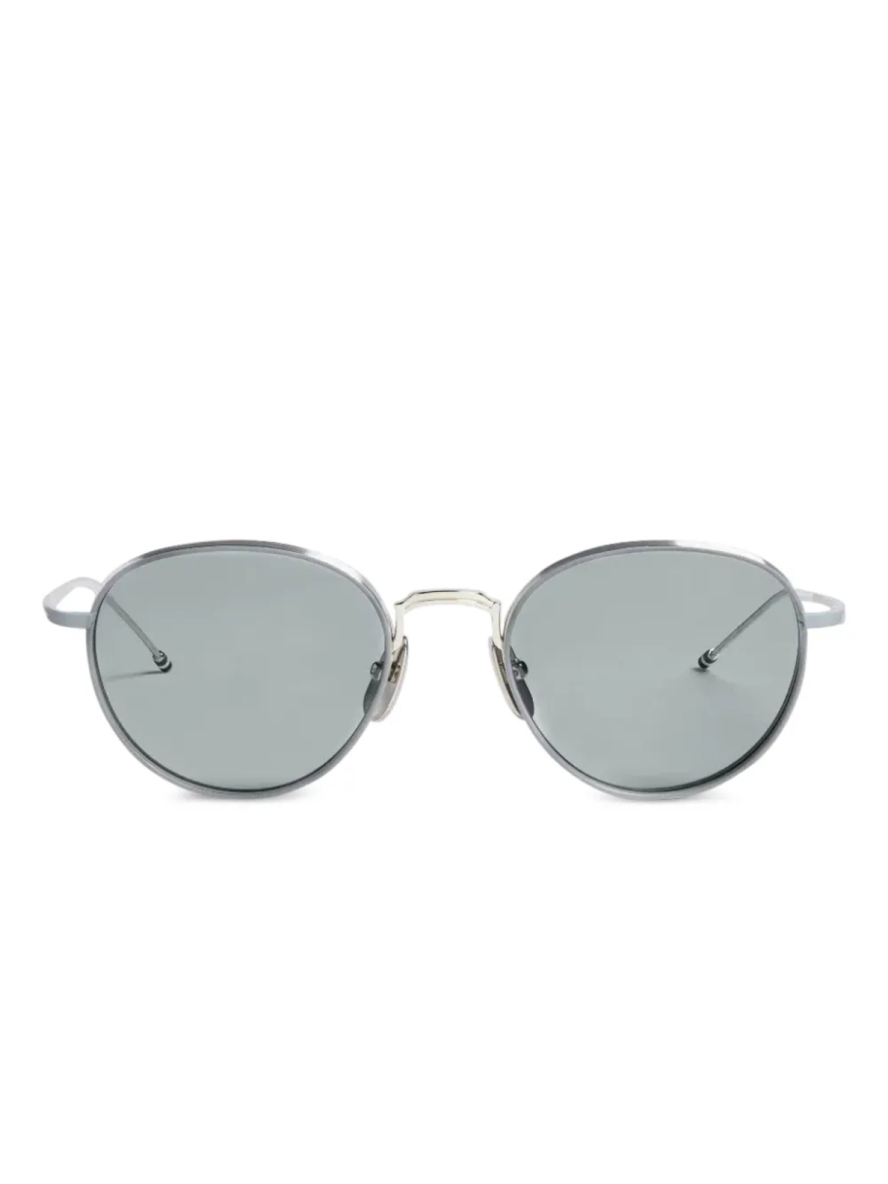 

Солнцезащитные очки Thom Browne Eyewear в круглой оправе, серебристый