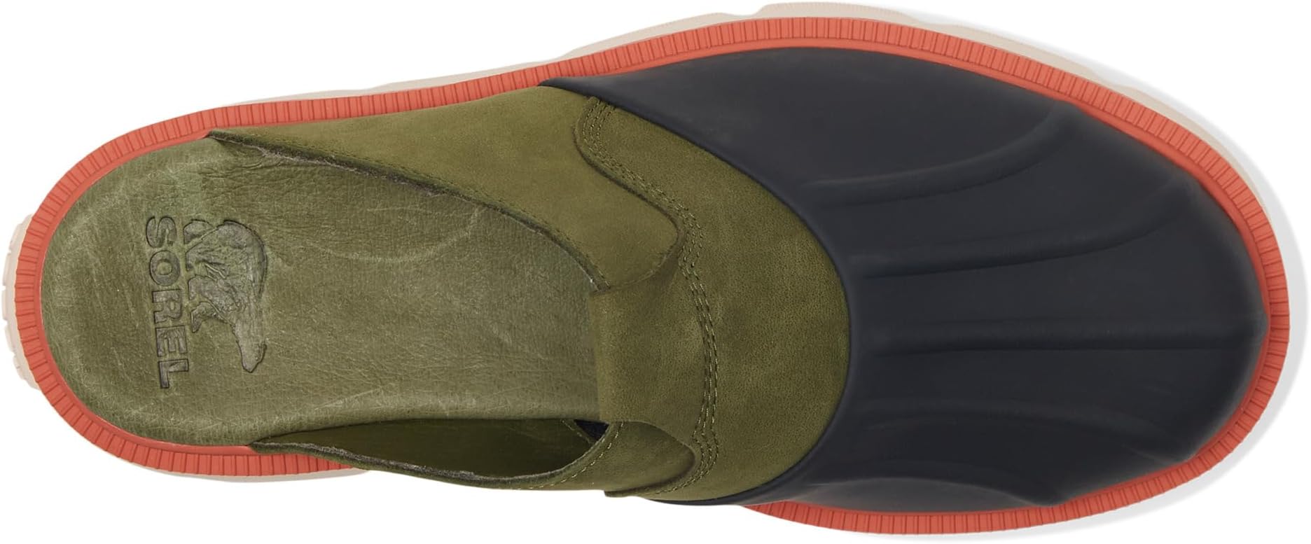 Тапочки SOREL Rein Cb Clog, цвет Utility Green/Pearlescent — фото 2