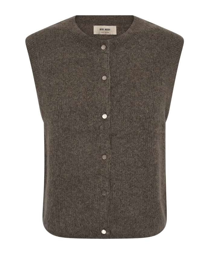 

Мягкий вязаный жилет с пуговицами Mos Mosh, коричневый